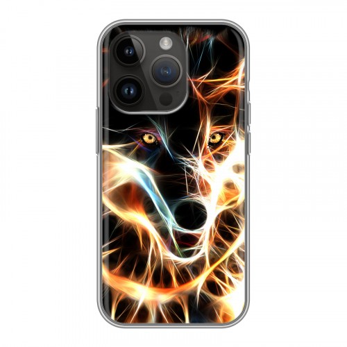 Дизайнерский силиконовый чехол для Iphone 14 Pro Пламенные животные
