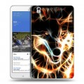 Дизайнерский силиконовый чехол для Samsung Galaxy Tab Pro 8.4 Пламенные животные