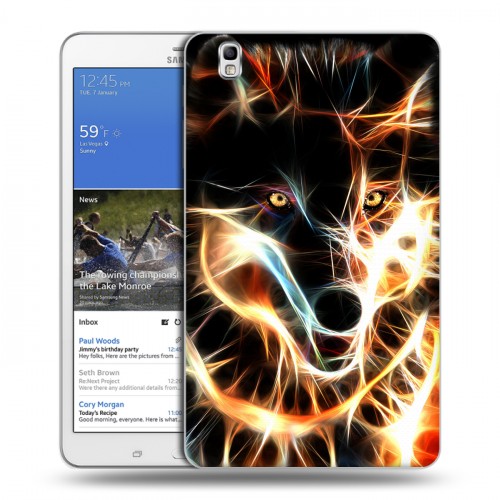 Дизайнерский силиконовый чехол для Samsung Galaxy Tab Pro 8.4 Пламенные животные
