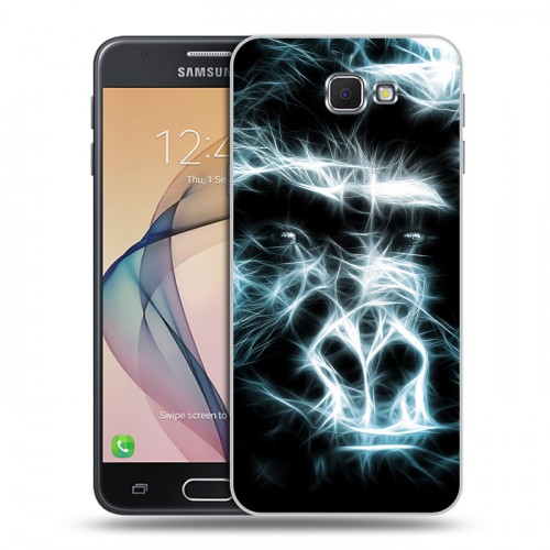 Дизайнерский пластиковый чехол для Samsung Galaxy J5 Prime Пламенные животные