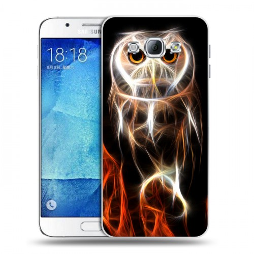 Дизайнерский пластиковый чехол для Samsung Galaxy A8 Пламенные животные
