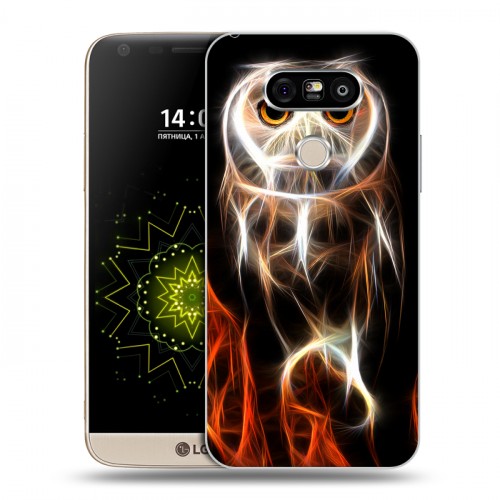 Дизайнерский пластиковый чехол для LG G5 Пламенные животные