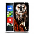 Дизайнерский пластиковый чехол для Nokia Lumia 620 Пламенные животные