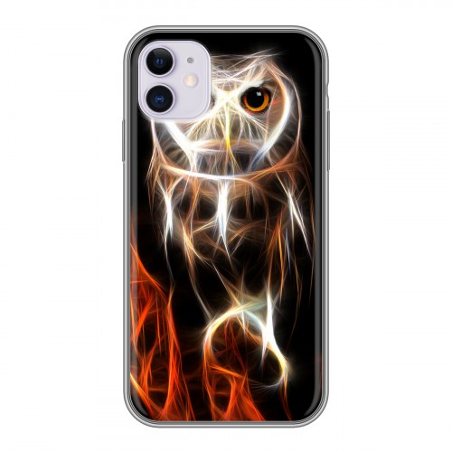 Дизайнерский пластиковый чехол для Iphone 11 Пламенные животные