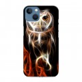 Дизайнерский силиконовый чехол для Iphone 13 Пламенные животные