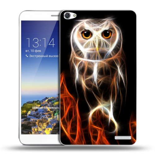 Дизайнерский пластиковый чехол для Huawei MediaPad X1 7.0 Пламенные животные