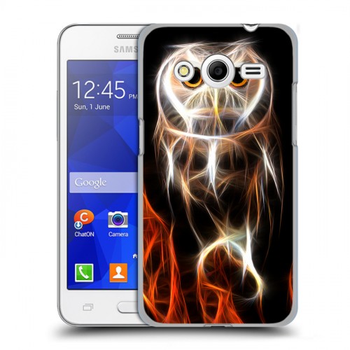 Дизайнерский пластиковый чехол для Samsung Galaxy Core 2 Пламенные животные