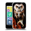 Дизайнерский пластиковый чехол для Nokia Lumia 530 Пламенные животные