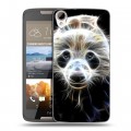 Дизайнерский пластиковый чехол для HTC Desire 828 Пламенные животные
