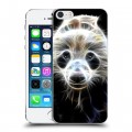 Дизайнерский пластиковый чехол для Iphone 5s Пламенные животные