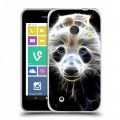 Дизайнерский пластиковый чехол для Nokia Lumia 530 Пламенные животные