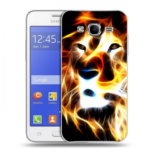 Дизайнерский силиконовый чехол для Samsung Galaxy J7 Пламенные животные