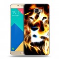 Дизайнерский силиконовый чехол для Samsung Galaxy A9 Пламенные животные
