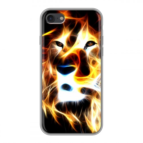 Дизайнерский силиконовый чехол для Iphone 7 Пламенные животные