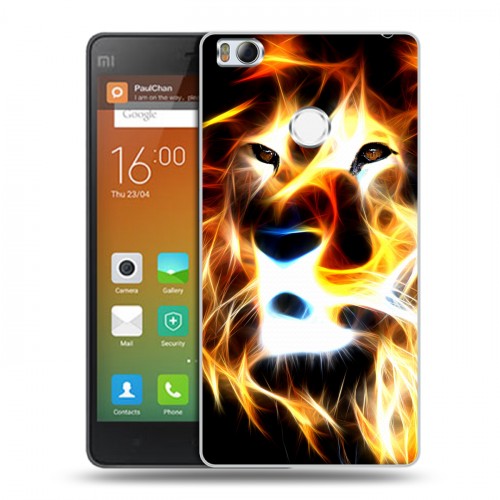 Дизайнерский пластиковый чехол для Xiaomi Mi4S Пламенные животные