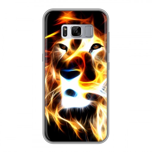 Дизайнерский силиконовый чехол для Samsung Galaxy S8 Plus Пламенные животные