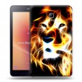 Дизайнерский силиконовый чехол для Samsung Galaxy Tab A 8.0 (2017) Пламенные животные