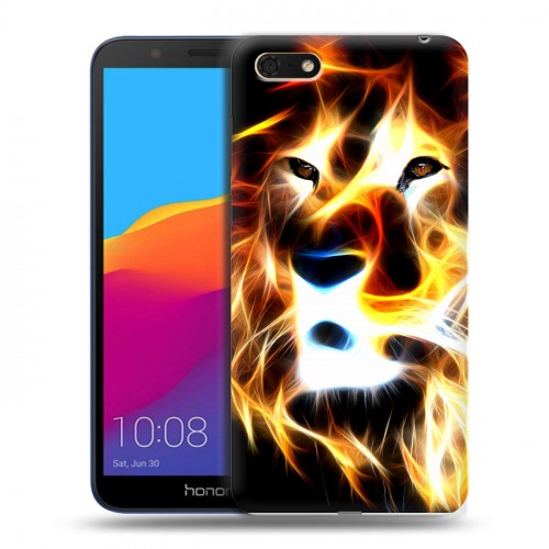 Дизайнерский пластиковый чехол для Huawei Honor 7A Пламенные животные