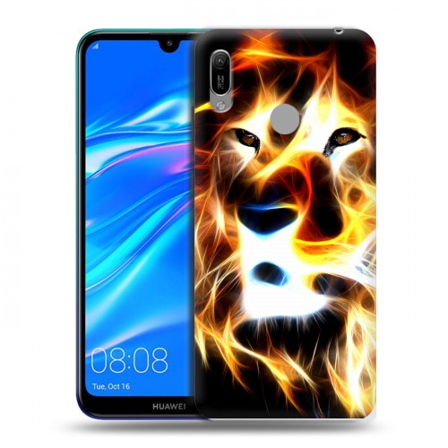 Дизайнерский пластиковый чехол для Huawei Y6 (2019) Пламенные животные