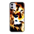 Дизайнерский силиконовый чехол для Iphone 11 Пламенные животные
