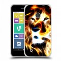 Дизайнерский пластиковый чехол для Nokia Lumia 530 Пламенные животные