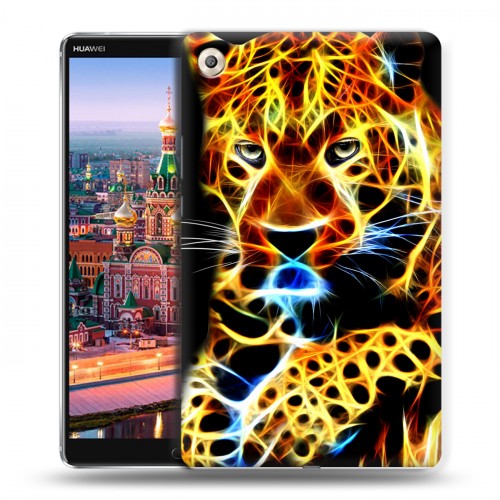 Дизайнерский пластиковый чехол для Huawei MediaPad M5 8.4 Пламенные животные