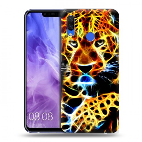 Дизайнерский пластиковый чехол для Huawei Nova 3i Пламенные животные