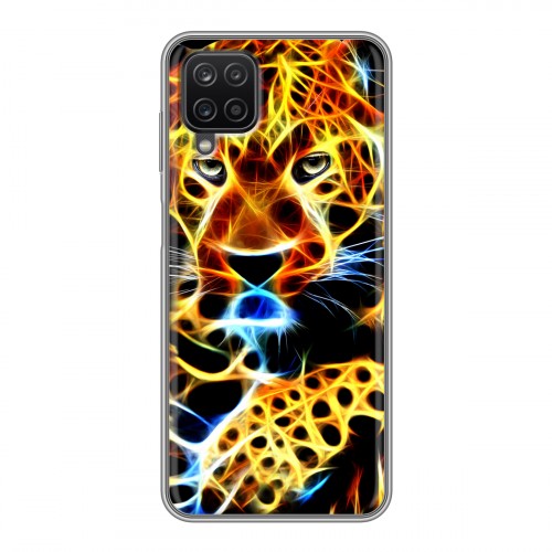 Дизайнерский силиконовый чехол для Samsung Galaxy A12 Пламенные животные