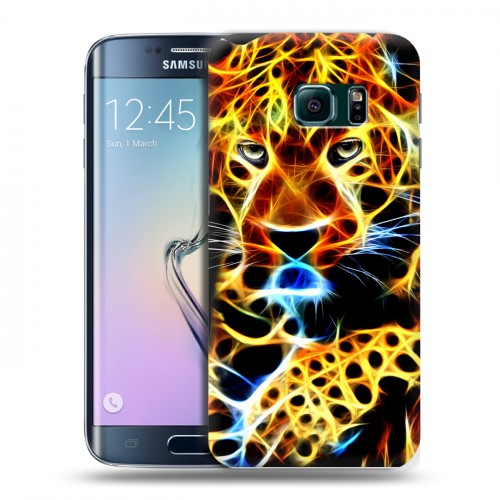 Дизайнерский пластиковый чехол для Samsung Galaxy S6 Edge Пламенные животные