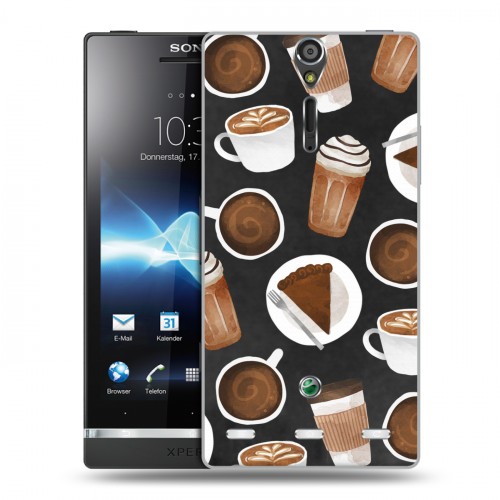 Дизайнерский пластиковый чехол для Sony Xperia S Кофе зависимость