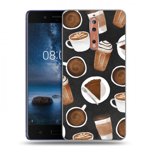 Дизайнерский пластиковый чехол для Nokia 8 Кофе зависимость