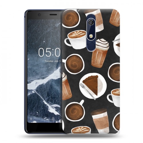 Дизайнерский пластиковый чехол для Nokia 5.1 Кофе зависимость