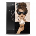 Дизайнерский пластиковый чехол для Sony Xperia XZs Кофе зависимость