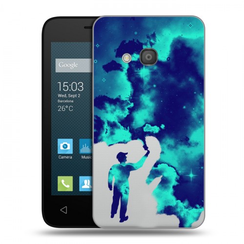 Дизайнерский силиконовый чехол для Alcatel One Touch Pixi 4 (4) Принты космоса
