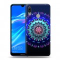 Дизайнерский пластиковый чехол для Huawei Y6 (2019) Светящиеся мандалы