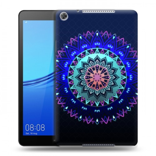 Дизайнерский силиконовый чехол для Huawei MediaPad M5 lite 8 Светящиеся мандалы