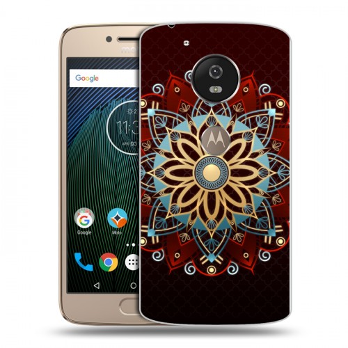 Дизайнерский силиконовый чехол для Motorola Moto G5s Светящиеся мандалы
