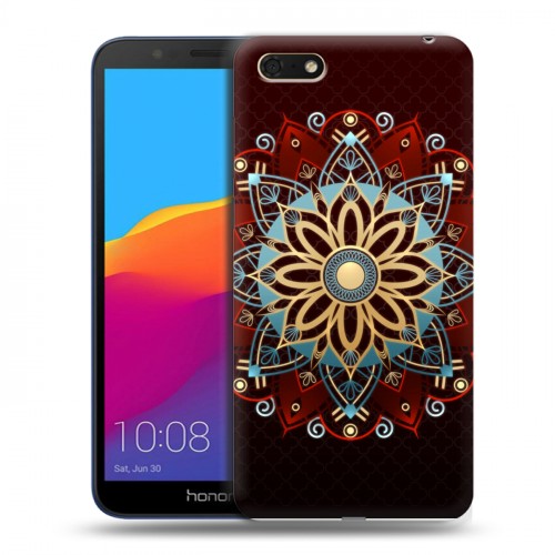Дизайнерский пластиковый чехол для Huawei Honor 7A Светящиеся мандалы