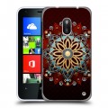 Дизайнерский пластиковый чехол для Nokia Lumia 620 Светящиеся мандалы