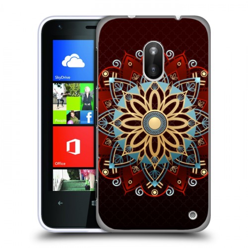 Дизайнерский пластиковый чехол для Nokia Lumia 620 Светящиеся мандалы