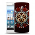 Дизайнерский пластиковый чехол для Huawei Ascend D2 Светящиеся мандалы