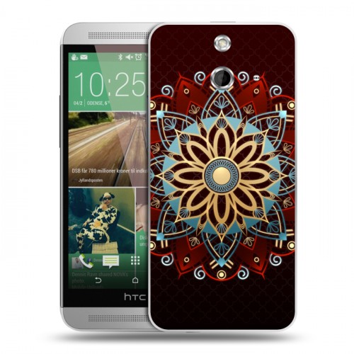 Дизайнерский пластиковый чехол для HTC One E8 Светящиеся мандалы
