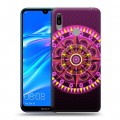 Дизайнерский пластиковый чехол для Huawei Y6 (2019) Светящиеся мандалы