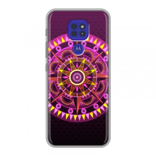 Дизайнерский силиконовый чехол для Motorola Moto G9 Play Светящиеся мандалы
