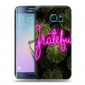 Дизайнерский пластиковый чехол для Samsung Galaxy S6 Edge дизайнерские надписи