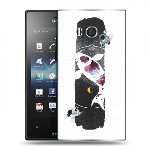 Дизайнерский пластиковый чехол для Sony Xperia acro S Восточный космос