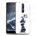 Дизайнерский пластиковый чехол для Nokia 5.1 Восточный космос