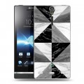 Дизайнерский пластиковый чехол для Sony Xperia S Мраморные тренды