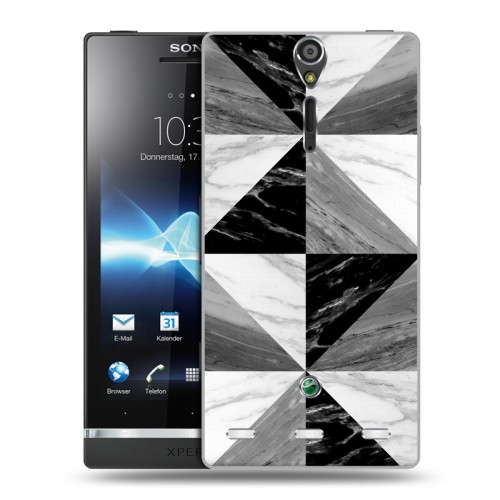 Дизайнерский пластиковый чехол для Sony Xperia S Мраморные тренды