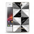 Дизайнерский пластиковый чехол для Sony Xperia E Мраморные тренды